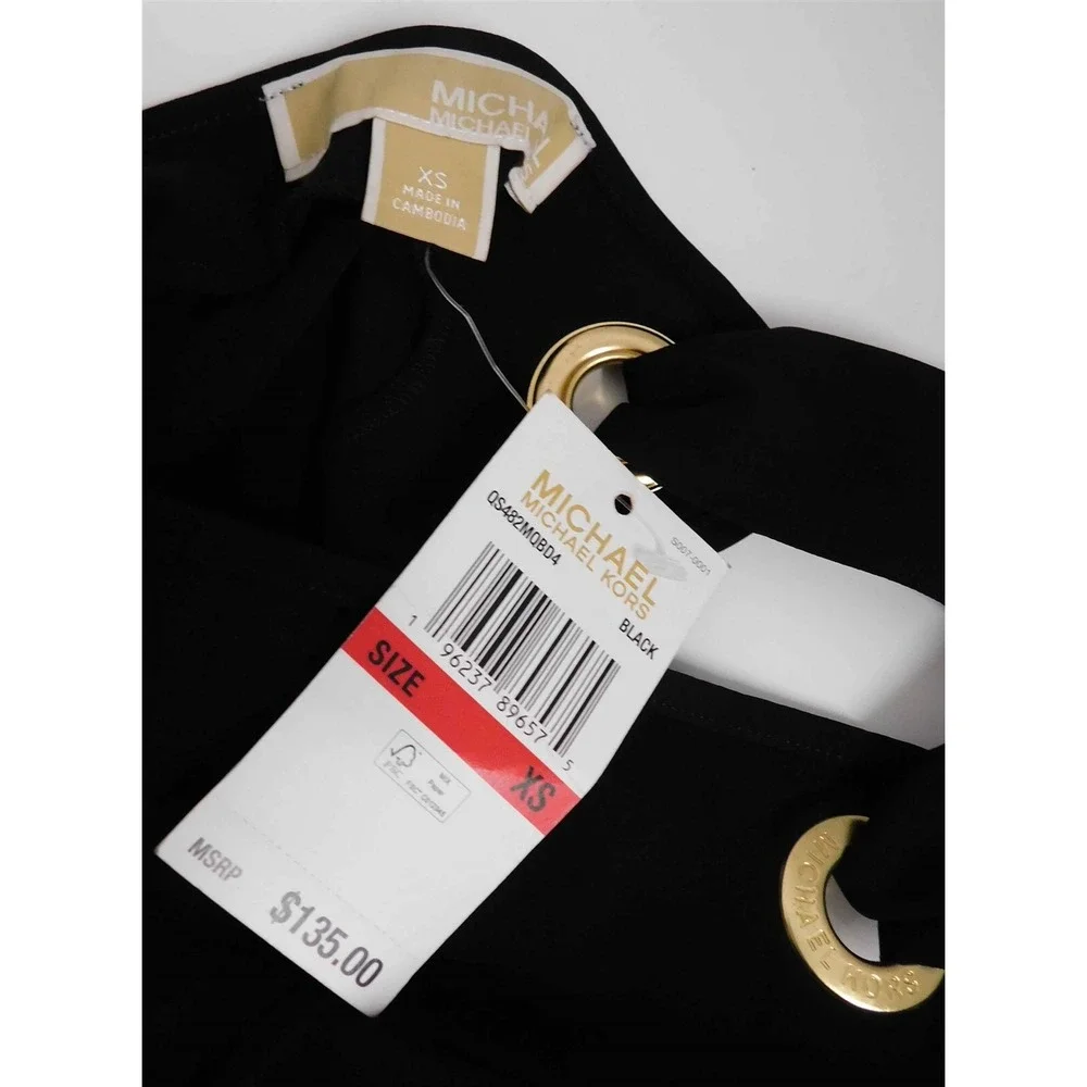 New Michael Kors Black Sleeveless Dress sz XS - Picture 4 of 5